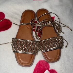 Aldo gold Metallic Women's Sandals